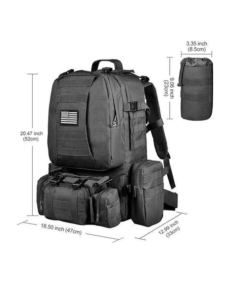 The Structure of CVLIFE Military Tactical Backpack 