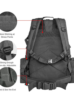 The details of CVLIFE Military Tactical Backpack