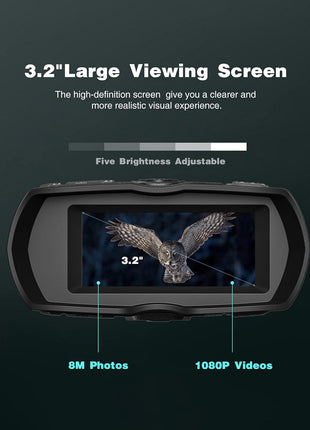 CVLIFE Night Vision Binoculars Goggles with 3.2"Large Viewing Screen