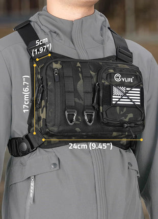 Size of CVLIFE Sport Outdoor Chest Bag