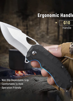 CVLIFE Pocket Knife for Men - 3.1'' Ultra Sharp Blade G10 Handle EDC Tactical Knife