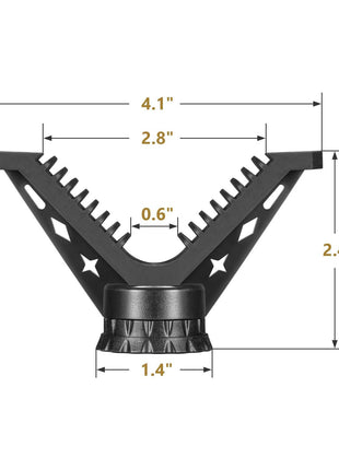 The Sizes of Portable Shooting Rest 360° Rotate V Yoke Holder Mount