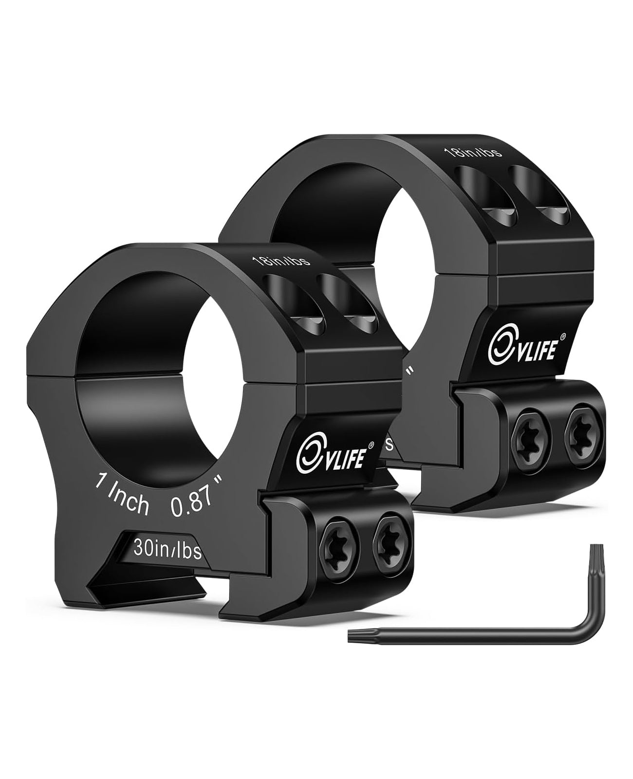 CVLIFE Precision 1 Inch Scope Rings Mount - 2 Pieces