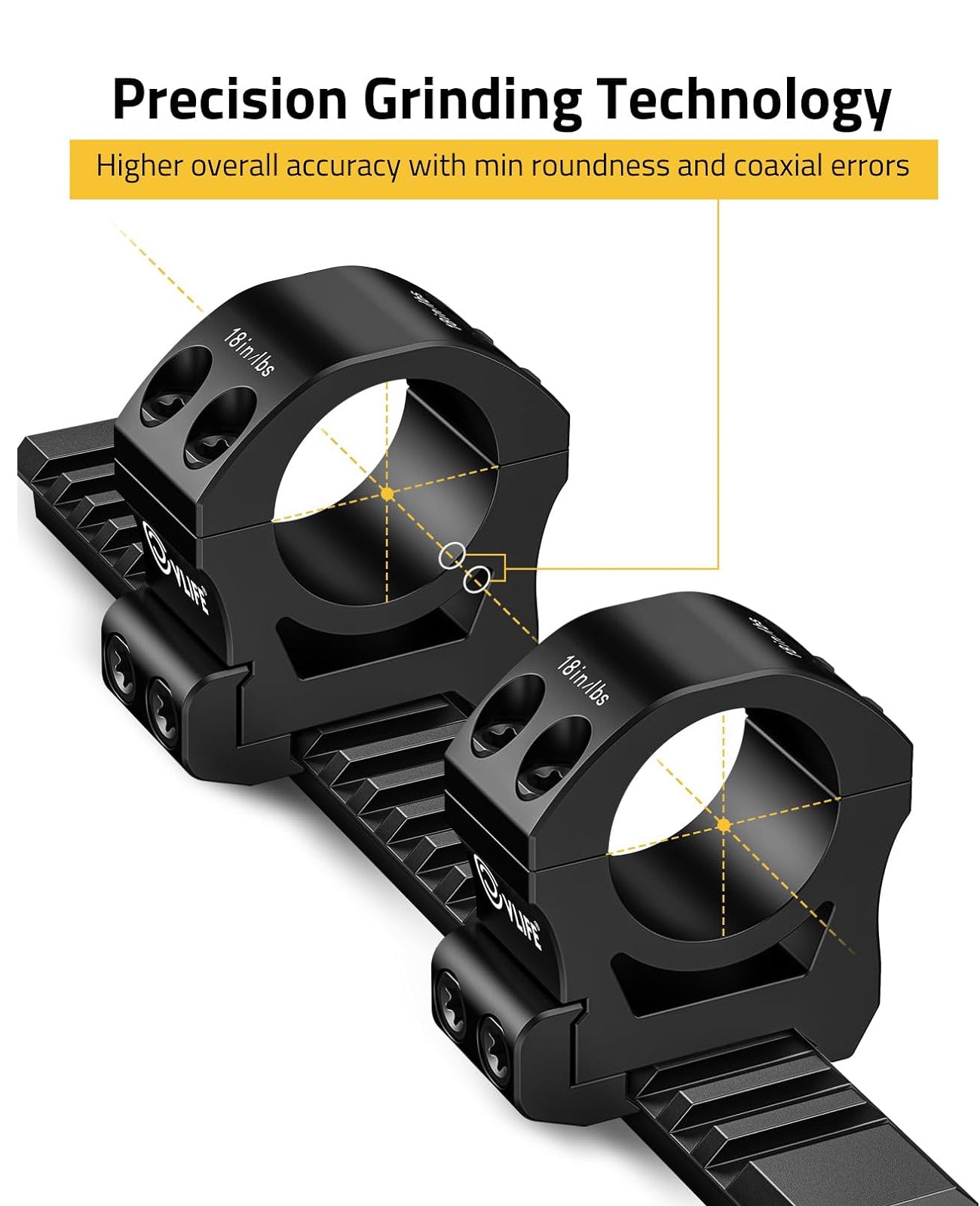 7in Scope Rings CVLIFE Precision Scope Rings Mount - Compatible with Picatinny Rails