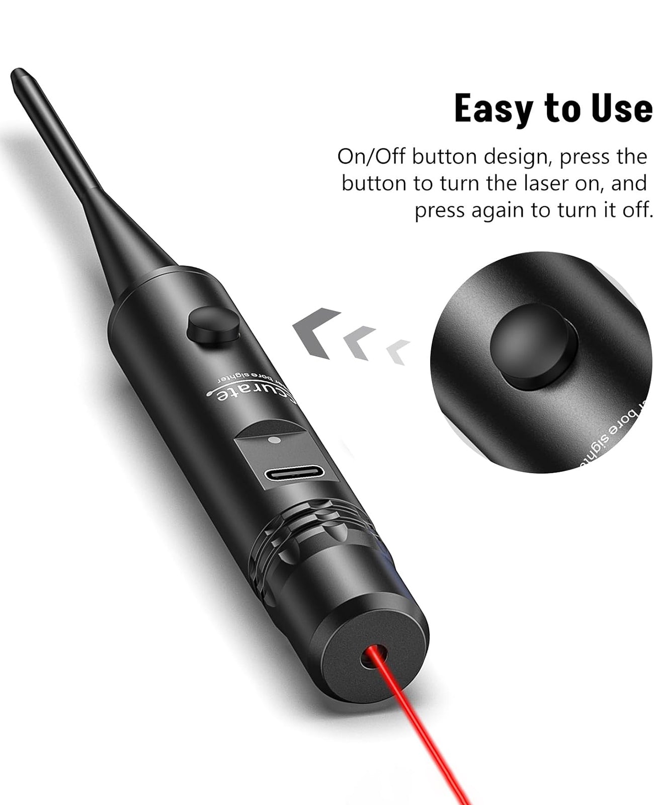 thumbnail image 2 of Red/Green Laser Bore Sighter Kit .177 To .78 Caliber - USB Rechargeable 2 of 2