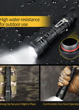 CVLIFE Tactical Led Flashlight Has High Water Resistance For Outdoor Use