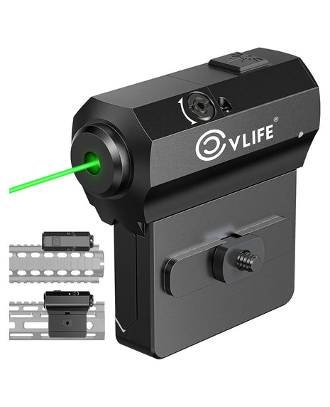 CVLIFE Red/Green Laser Sight Compatible with M-Lok and Picatinny Rail Low Profile Tactical Red/Green Dot Laser Magnetic Rechargeable Laser Beam Sight