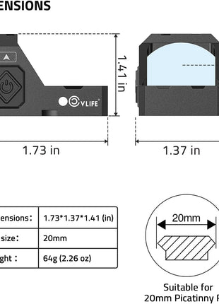 The structure diagram of the red dot sight