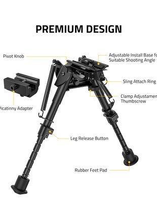 CVLIFE Rifle Bipod with Premium Design