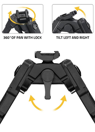 CVLIFE Rifle Bipod with 360 Degrees Swivel