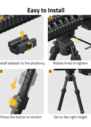 Install Steps of CVLIFE Rifle Bipod