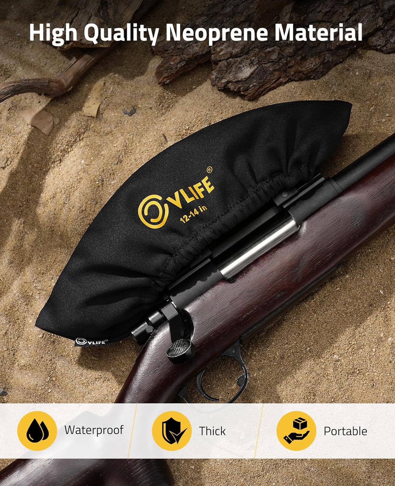 CVLIFE Scope Cover, Waterproof Neoprene Rifle Scope Cover