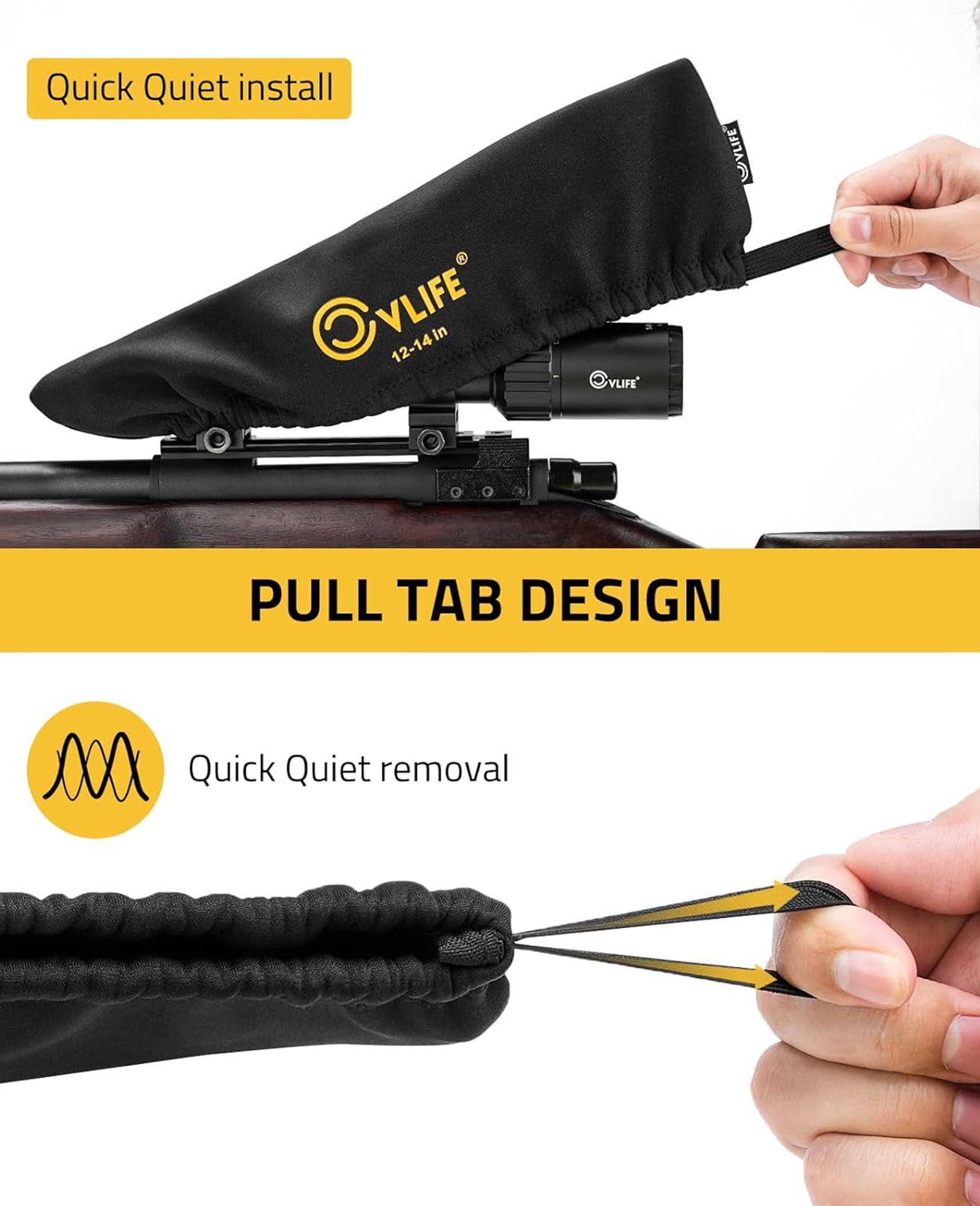 CVLIFE Scope Cover, Waterproof Neoprene Rifle Scope Cover