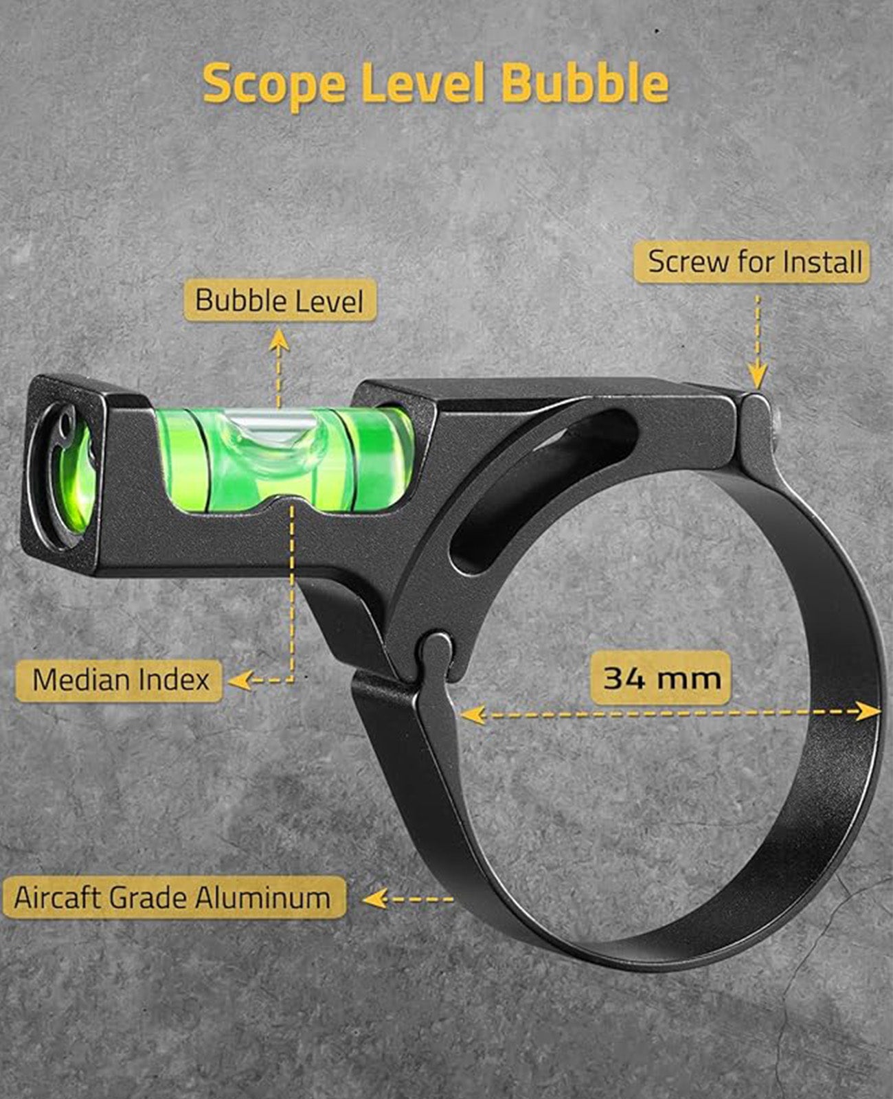CVLIFE Scope Level Bubble, 34MM Riflescope Leveling Kit