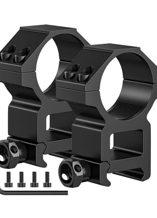 
CVLIFE Scope Rings Mount - Compatible with Picatinny Rails - See Through Rifle Scope Mount for 20mm Rails - 2 Pieces