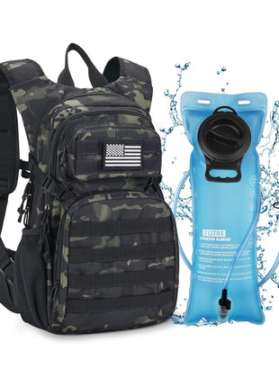 CVLIFE Tactical Hydration Backpack with 3L Water Bladder