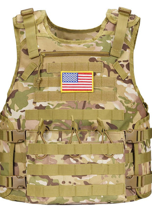 CVLIFE Gilet Tattico con Borsa a Cerniera Sistema Molle