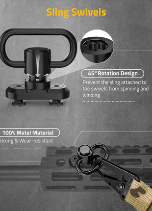 The CVLIFE Two Point Sling with Sling Swivels