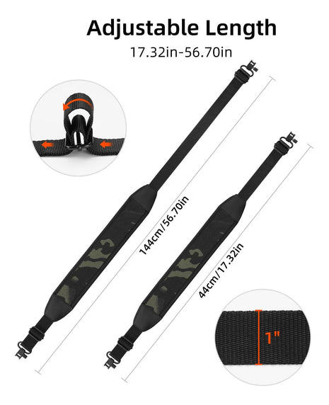 The Length of CVLIFE Two Point Sling with Swivels