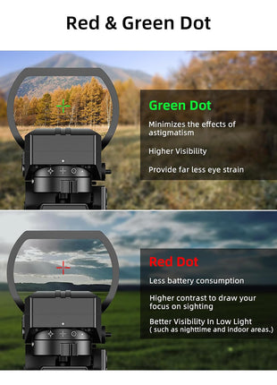 Multiple Reticle Red Green Dot Sight