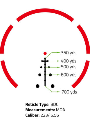 Illuminated BDC Reticle