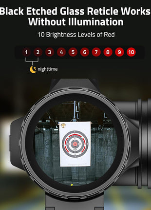 Black Etched Glass Reticle Works Without lllumination