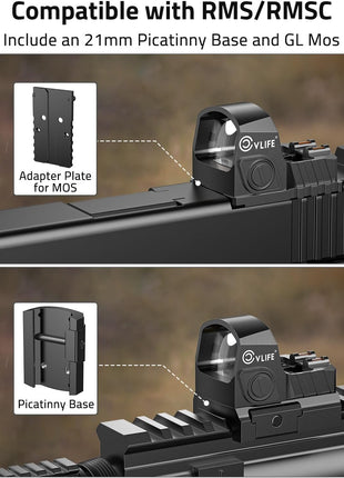 Cvlife Red Dot Sight Compatible with RMS/RMSC