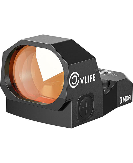 CVLIFE WolfCovert Motion Awake Red Dot Sight for RMR Cut Footprint, Shockproof and IPX7 Waterproof Red Dot, 22x28mm Lens, 3 MOA Red Dot with Adapter Plate for MOS and 21mm Picatinny Base