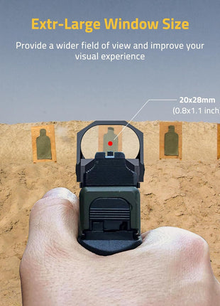 CVLIFE WolfCovert Motion Awake Red Dot Sight With Extr-Large Window Size