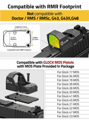 Green Dot Sight Compatible with RMR