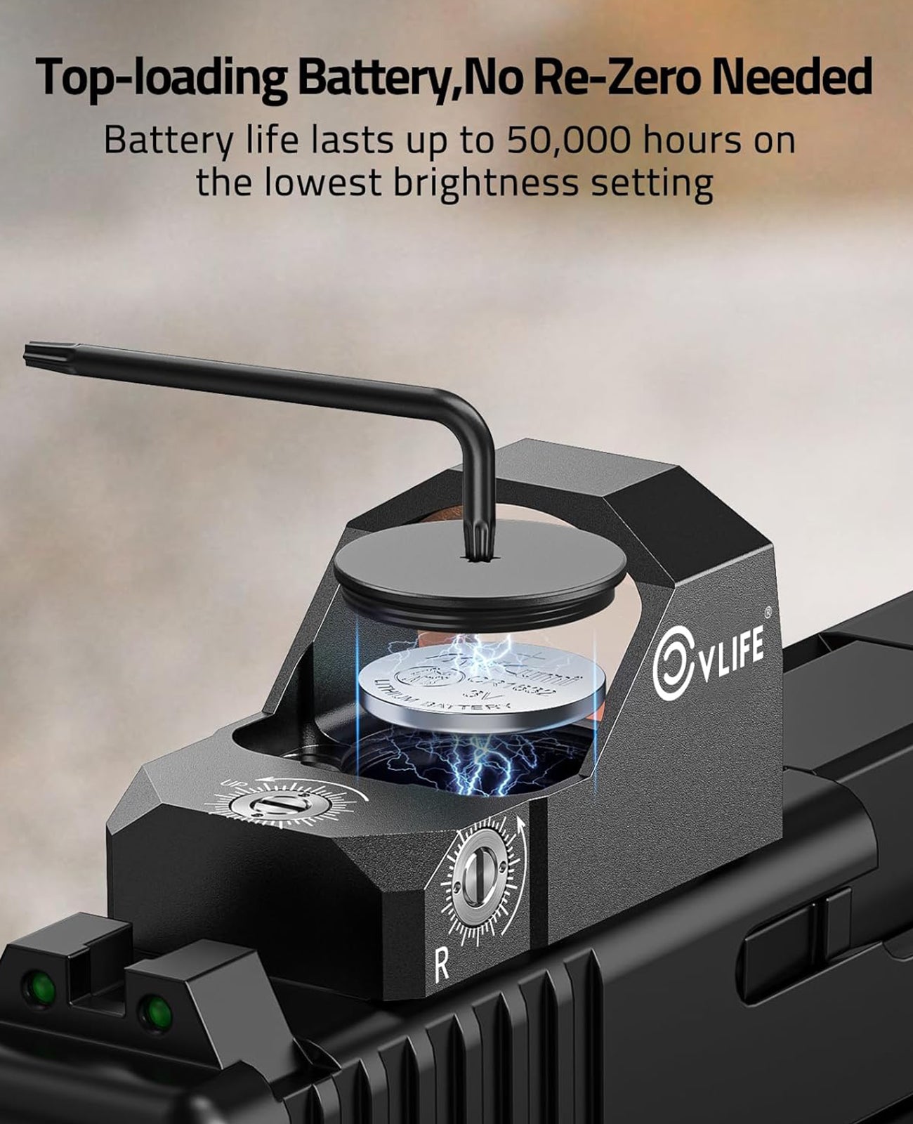 Resight Kit CVLIFE WolfCovert Multiple Reticle Motion Awake Green Dot Sight
