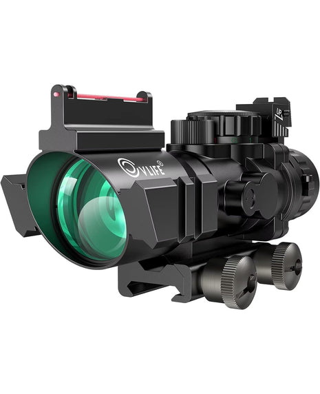 CVLIFE WolfProwl 4x32 Tactical Rifle Scope Red & Green &Blue
