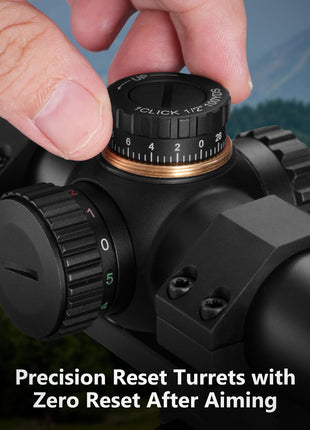 Precision reset turrets with zero reset after aiming - CVLIFE 1-10x24 LPVO Rifle Scope with Cantilever Mount