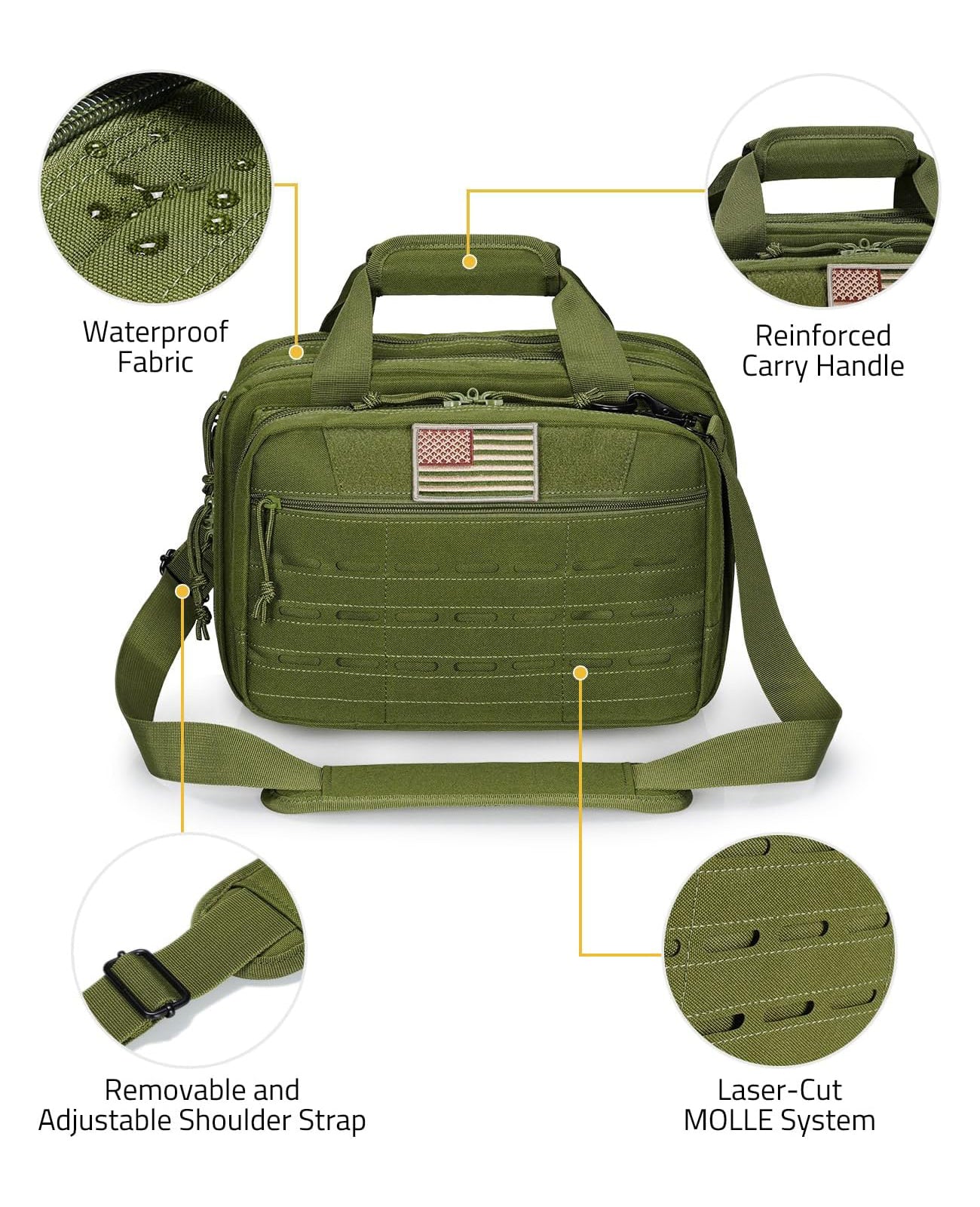 Range Bag US Tactical Military Gun Deluxe Pistol Shooting Range