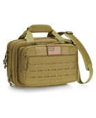 khaki handgun bag