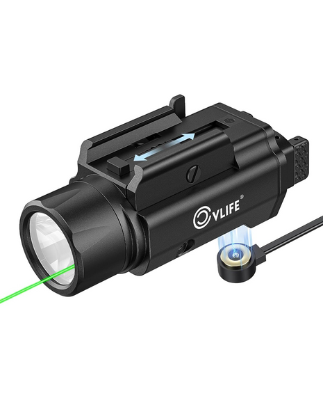 CVLIFE 1500 Lumens Laser Light Combo for Pistol