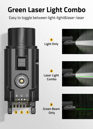 green laser light combo - CVLIFE 1500 Lumens Laser Light Combo for Pistol