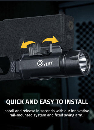 quick and easy to install - CVLIFE 1500 Lumens Laser Light Combo for Pistol