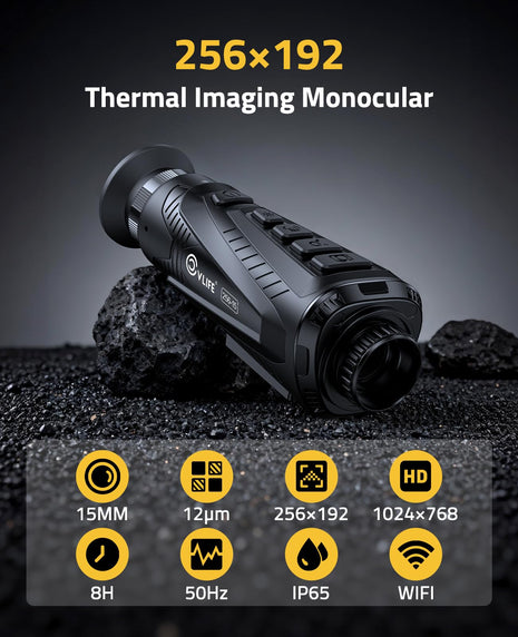 CVLIFE 256x192 15mm Lens 1024x768 HD Display Thermal Monocular