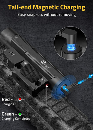 magnetic - CVLIFE 2600 Lumens Easy Touch Switch Rifle Laser Light Combo