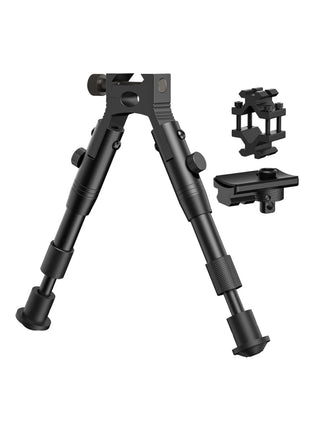 CVLIFE 3-in-1 Picatinny Bipod with Swivel Stud and Barrel Clamp Adapter - 6.3-7"