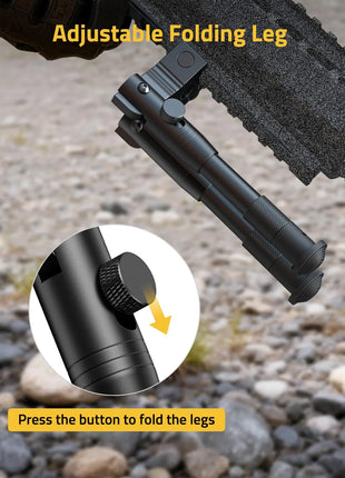 adjustable folding leg - CVLIFE 3-in-1 Picatinny Bipod with Swivel Stud and Barrel Clamp Adapter
