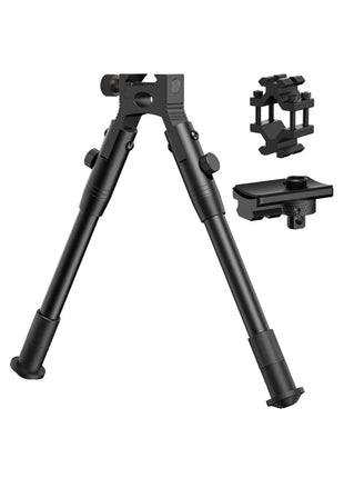 CVLIFE 3-in-1 Picatinny Bipod with Swivel Stud and Barrel Clamp Adapter - 8.5-10"