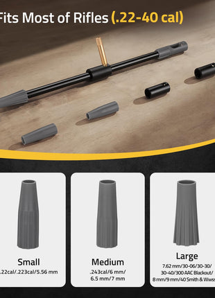 Fits Most of Rifles（.22-40 cal) - CVLIFE 36” Gun Cleaning Rod Bore Guide for .22 to .50 Caliber
