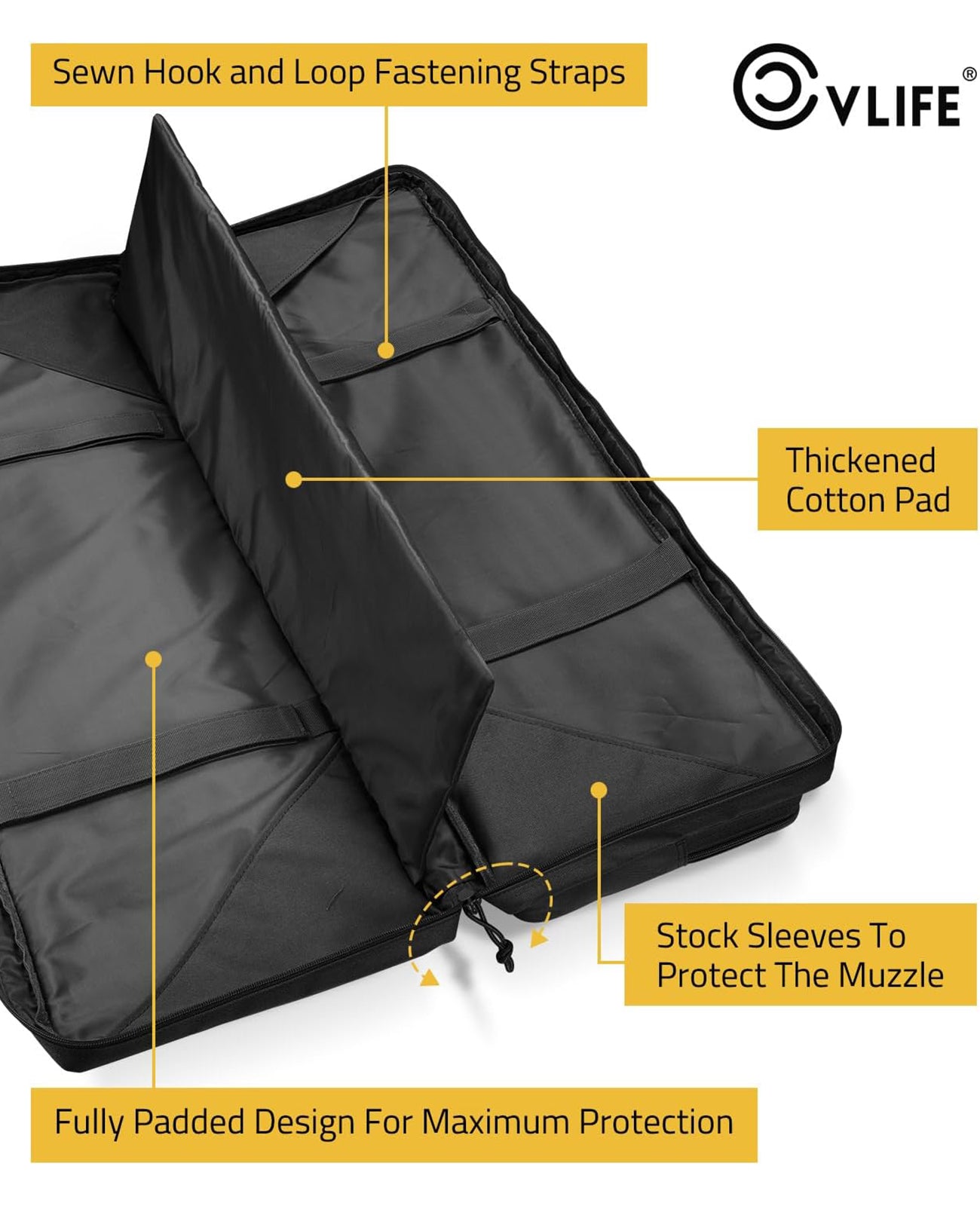 36 Inch Tactical Gun Carry Bag, Padded Soft Case For Carbine/Shotgun, Hunting Backpack Style