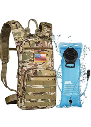 CVLIFE 3L Hydration Backpack Perfect for Hiking, Biking, and Hunting - Tan Camo