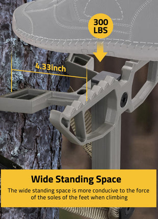 Wide standing space - CVLIFE 4-Pack Extra Wide Climbing Sticks for Hunting