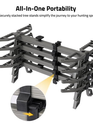 All-in-one portability - CVLIFE 4-Pack Extra Wide Climbing Sticks for Hunting