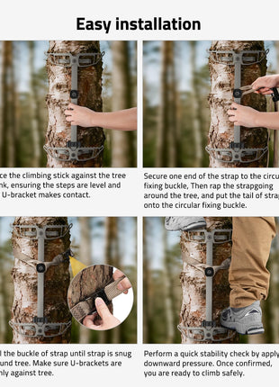 Easy installation - CVLIFE 4-Pack Extra Wide Climbing Sticks for Hunting