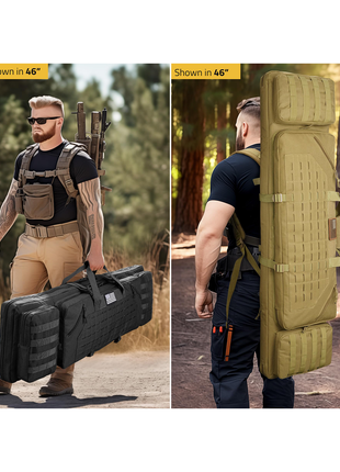 Shown in 46" - CVLIFE 46" Soft Rifle Case Tactical Double Long Gun Bag